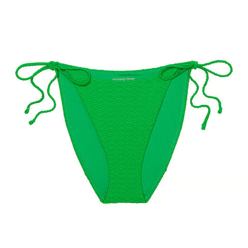 Плавки бикини Victoria's Secret Swim Mix & Match Side-Tie Cheeky Fishnet, зеленый
