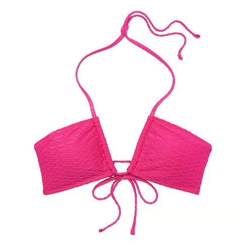 Топ бикини Victoria's Secret Swim Mix & Match Multiway Halter Fishnet, розовый