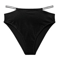 Плавки бикини Victoria's Secret Swim Shine Strap High-Waist Cheeky, черный
