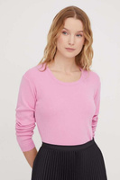 Хлопковый свитер United Colors of Benetton, розовый