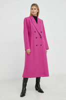 Шерстяное пальто Gestuz, розовый