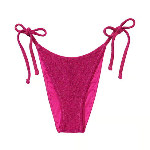 Плавки бикини Victoria's Secret Swim Shimmer Side-Tie Brazilian, розовый