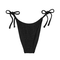 Плавки бикини Victoria's Secret Swim Shimmer Side-Tie Brazilian, черный