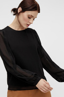 Блузка из экологически чистой ткани Object, черный