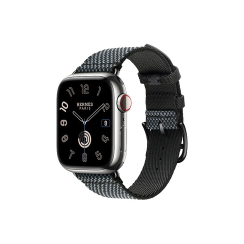 Умные часы Apple Watch Series 9 Hermes (GPS + Cellular), 41мм, Silver Case/Denim/Noir Toile H