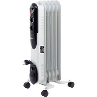 Масляный радиатор MTX OCH-1000, с терморегулятором, 1000Вт, 5 секций, 3 режима, белый [98301]