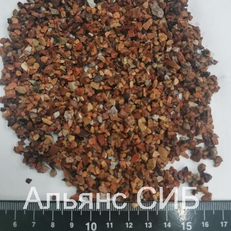 Крошка каменная коричневая 2-5 мм в мешках