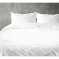 Комплект постельного белья полутораспальный перкаль белый Без бренда Классика Комплект постельного белья