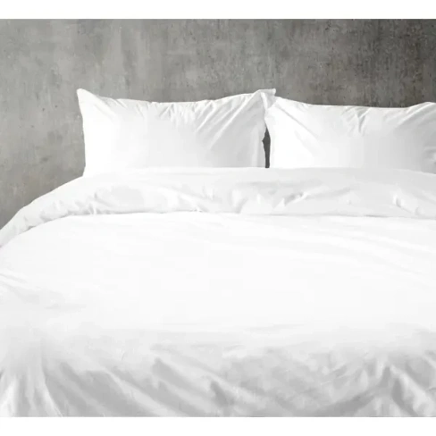 Комплект постельного белья двуспальный перкаль белый Без бренда Классика Комплект постельного белья