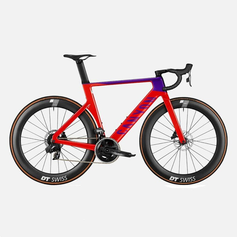 Шоссейный велосипед Canyon Aeroad CF SLX 8 Disc eTap, красный/фиолетовый