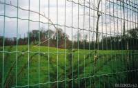 Забор из сетки Европласт с двумя прожилинами высота 2 м шаг столбов 3 м