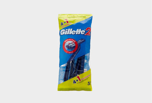 Gillette 2 5 шт Станок для бритья одноразовый GILLETTE