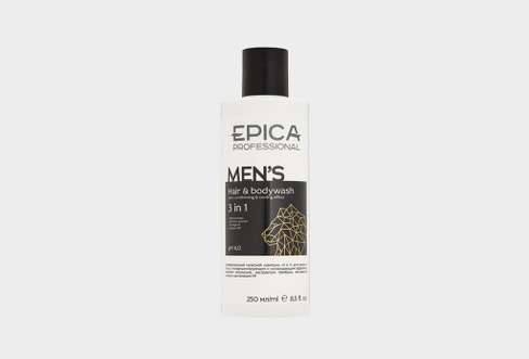 Hair&bodywash 3 in 1 MEN`S 250 мл Универсальный шампунь для волос и тела EPICA PROFESSIONAL