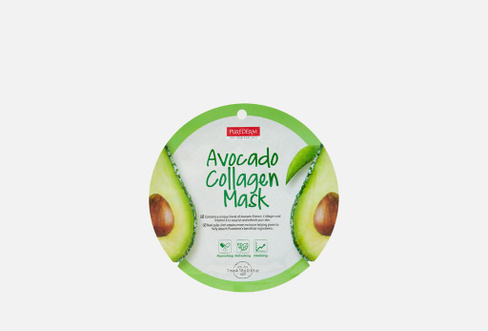AVOCADO COLLAGEN MASK 1 шт Коллагеновая маска с экстрактом плодов авокадо PUREDERM
