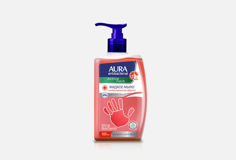 Antibacterial Active Herb 500 мл Жидкое мыло c экстрактами шалфея, грейпфрута AURA