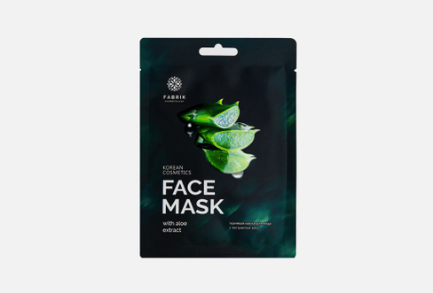 FACE MASK 1 шт Тканевая маска с экстрактом Алоэ Вера FABRIK COSMETOLOGY