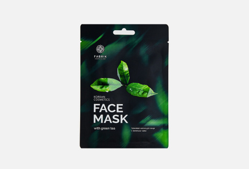 Face mask 1 шт Тканевая маска с зеленым чаем FABRIK COSMETOLOGY