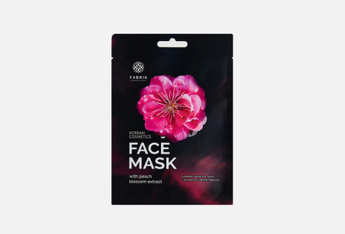 Face mask 1 шт Тканевая маска с экстрактом цветков персика FABRIK COSMETOLOGY