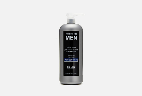 PREMIER FOR MEN 1000 мл Шампунь для волос и тела освежающий OLLIN PROFESSIONAL