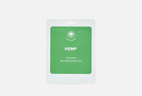 Sheet Face Mask HEMP 1 шт Тканевая маска для лица с Маслом семян конопли NAME SKIN CARE