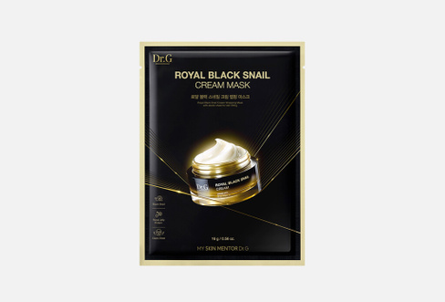 Royal Black Snail Cream Mask 1 шт Антивозрастная тканевая маска с муцином улитки DR.G