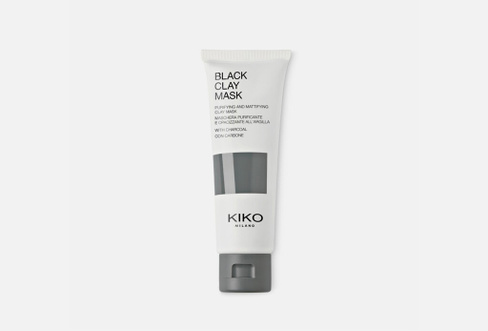 BLACK CLAY MASK 50 мл Очищающая матирующая маска для лица с углем и черной глиной KIKO MILANO