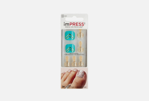 Impress Pedicure Fashionable Legs 24 шт Накладные ногти KISS NEW YORK PROFESSIONAL