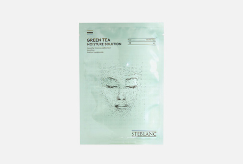 GREEN TEA MOISTURE SOLUTION SERUM SHEET MASK 1 шт тканевая Маска-сыворотка для лица увлажняющая с экстрактом зеленого ча