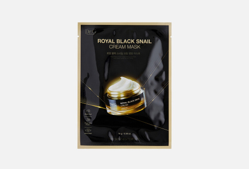 ROYAl BLACK SNAIL CREAM MASK 1 шт Тканевая крем-маска для лица премиум-класса DR.G