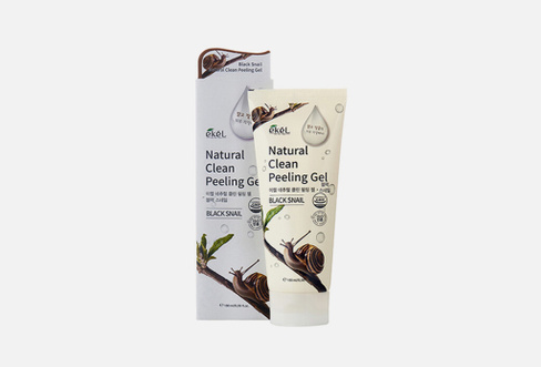 Natural Clean peeling gel Black Snail 180 мл Пилинг-скатка для лица EKEL