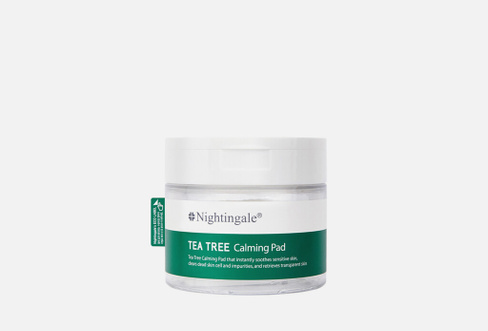 TEA TREE Calming Pad 60 шт Очищающие и успокаивающие диски для лица NIGHTINGALE