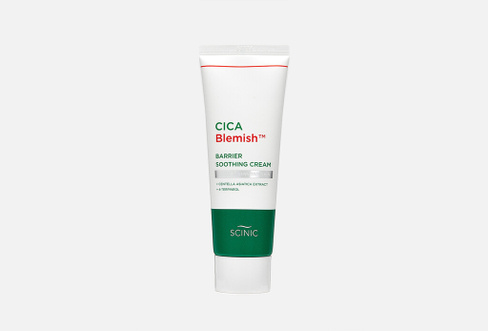 Cica Blemish Barrier Soothing Cream 80 мл Успокаивающий крем для лица с центеллой азиатской SCINIC