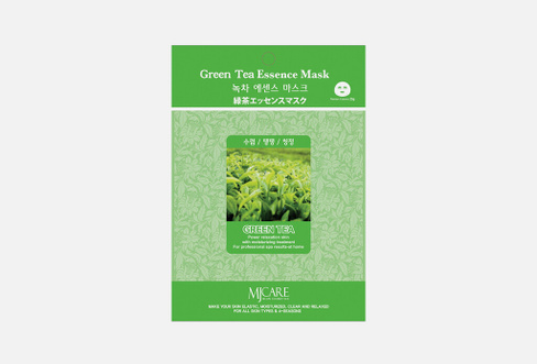 Facial mask with Green tea 23 г Маска тканевая для лица MIJIN CARE