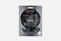 BLACK CHARCOAL 7 DAYS Sheet mask 1 шт Тканевая маска для лица с древесным углём MISTIC