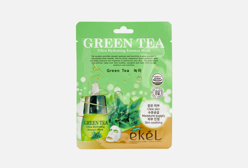 Green tea extract 1 шт Тканевая маска для лица EKEL