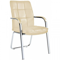 Конференц-кресло Easy Chair Easy Chair-810 VPU кожзам бежевый, хром