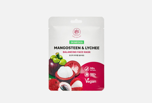 Mangosteen & lychee 1 шт Тканевая маска для лица NAME SKIN CARE
