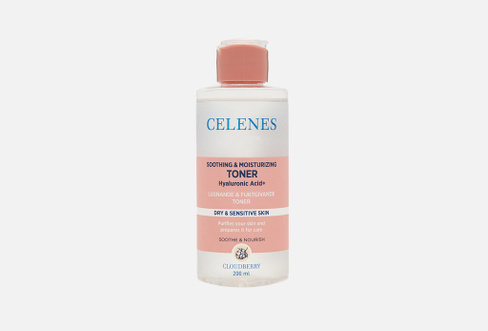 Cloudberry moisturizing & soothing toner 200 мл Успокаивающий тонер для лица CELENES