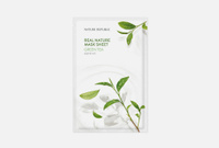 Real Nature Mask Sheet Green Tea 1 шт Тканевая маска для лица с экстрактом зеленого чая NATURE REPUBLIC